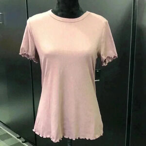 Torrid Super soft rib knit short sleeve top - Rose - size 0/L12